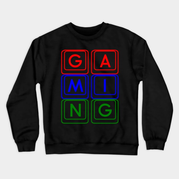 Gaming, RGB color design! Crewneck Sweatshirt by VellArt